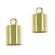 Metal end cap Ø 4mm with eyelet Gold